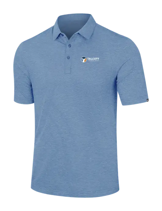 TravisMathew Light Blue Heather Sunnyvale Polo w/Talcott Logo