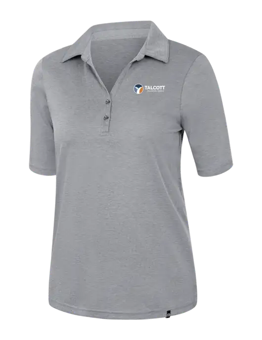 TravisMathew Womens Medium Grey Heather Sunsetters Polo w/Talcott Logo