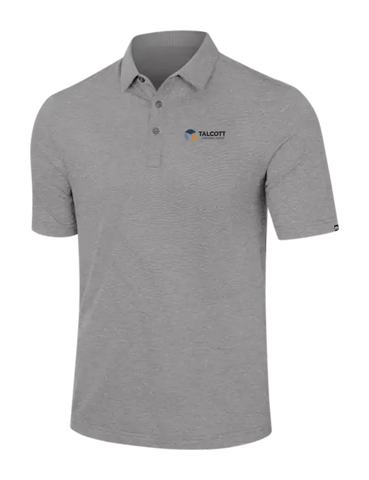 TravisMathew Light Grey Heather Sunnyvale Polo w/Talcott Logo