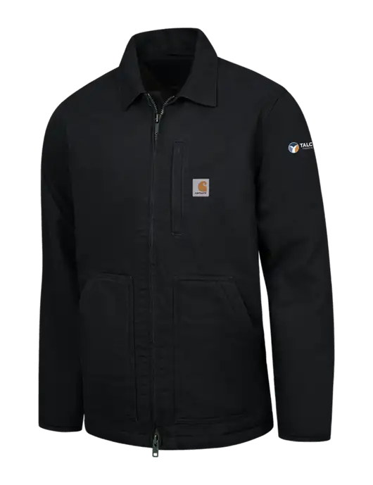 Carhartt Black Sherpa-Lined Coat w/Talcott Logo