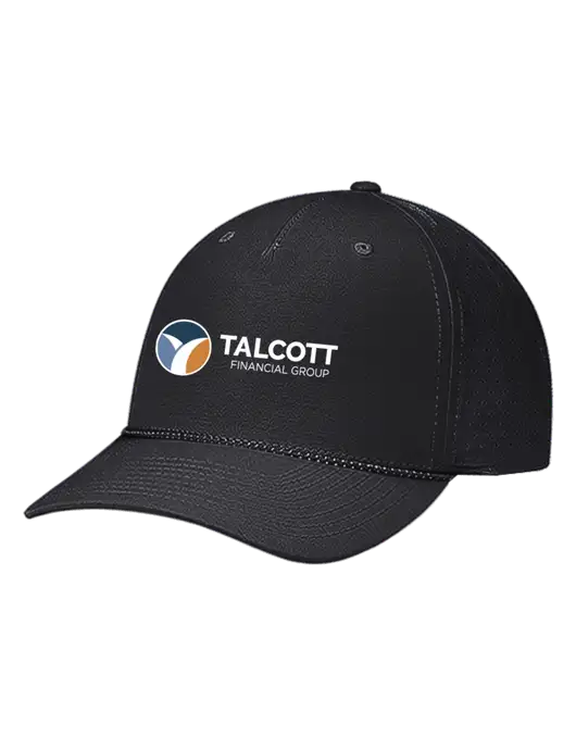 Richardson Laser Perf Performance Black/Black-Grey Rope Cap w/Talcott Logo