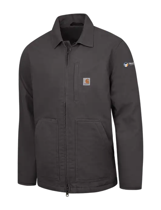 Carhartt Dark Grey Sherpa-Lined Coat w/Talcott Logo