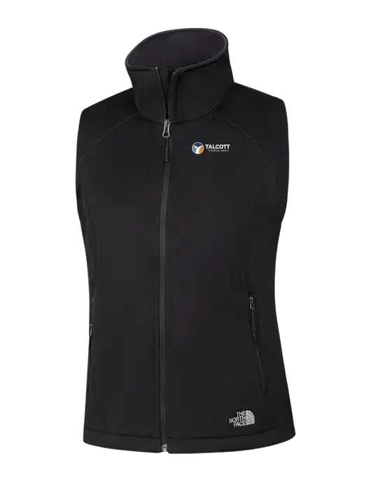The North Face Womens Black Ridgewall Soft Shell Vest  w/Talcott Logo