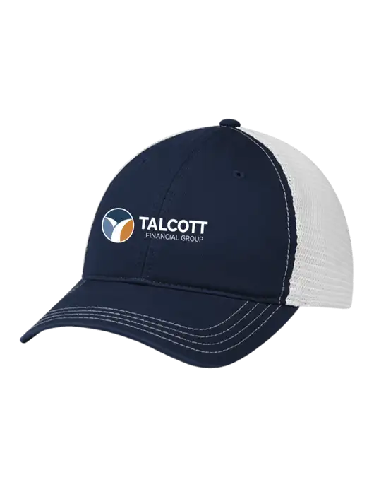Richardson 111 Garment Washed Trucker Cap Navy w/White Mesh w/Talcott Logo
