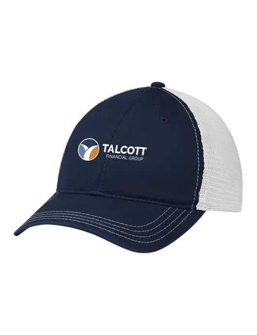 Richardson 111 Garment Washed Trucker Cap Navy w/White Mesh w/Talcott Logo