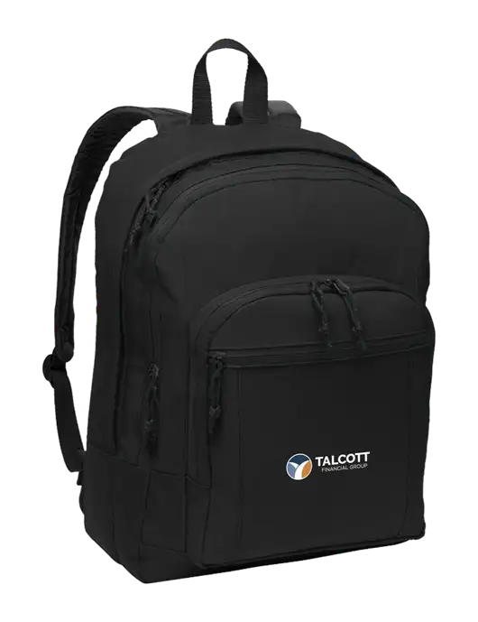 Black Essential Backpack w/Talcott Logo