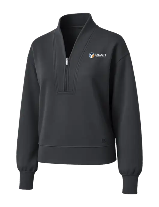 OGIO Womens Dark Grey Transcend 1/4-Zip w/Talcott Logo