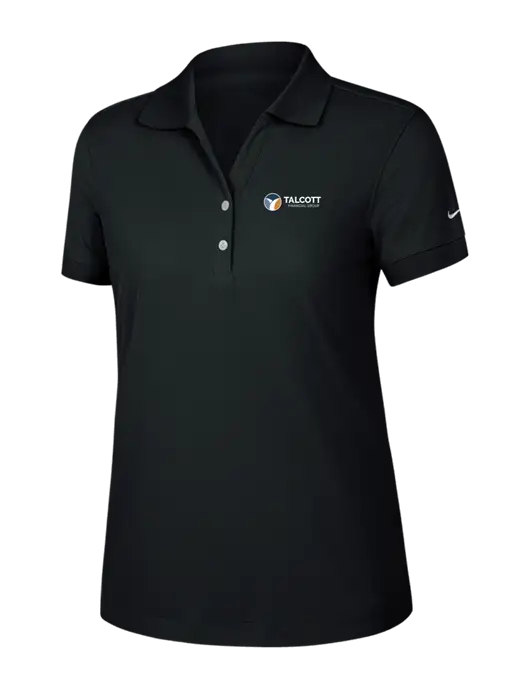 Nike Womens Dri-FIT Classic Black Polo w/Talcott Logo