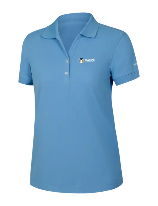 Nike Womens Dri-FIT Classic Light Blue Polo w/Talcott Logo