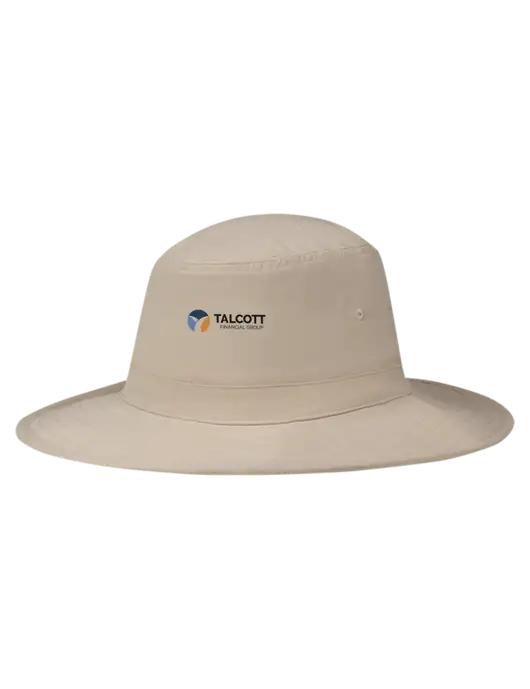 Tan Booney Sun Hat w/Talcott Logo