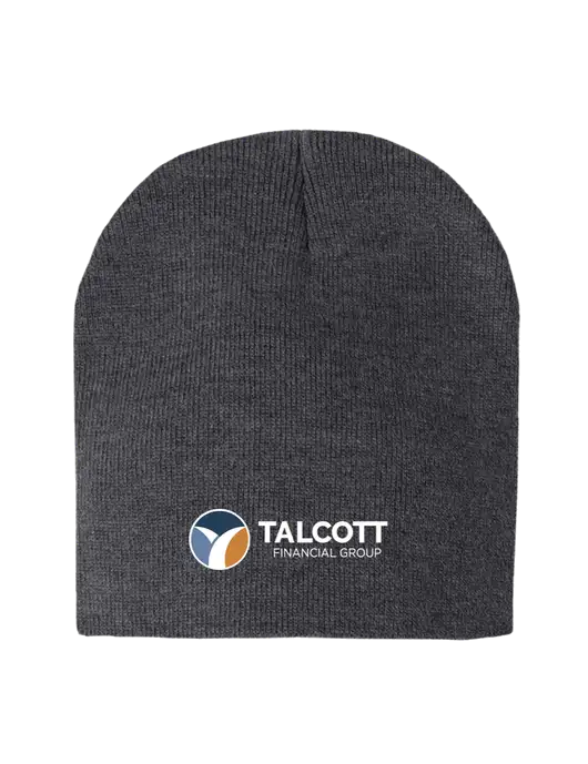 Charcoal Heather Element Knit Beanie w/Talcott Logo
