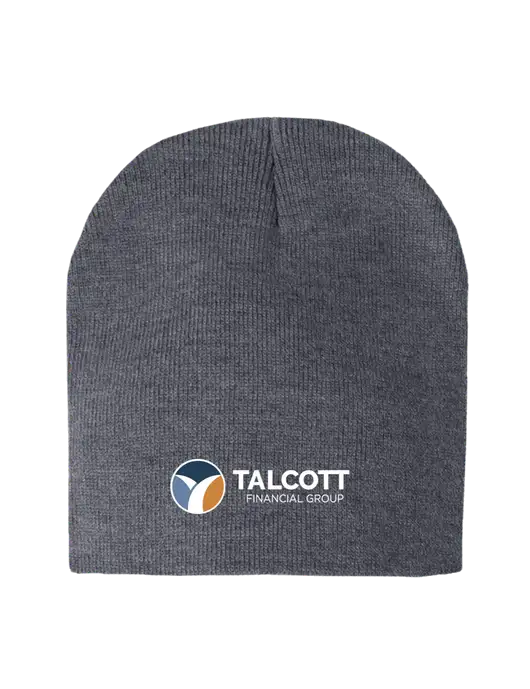 Dark Grey Heather Element Knit Beanie w/Talcott Logo