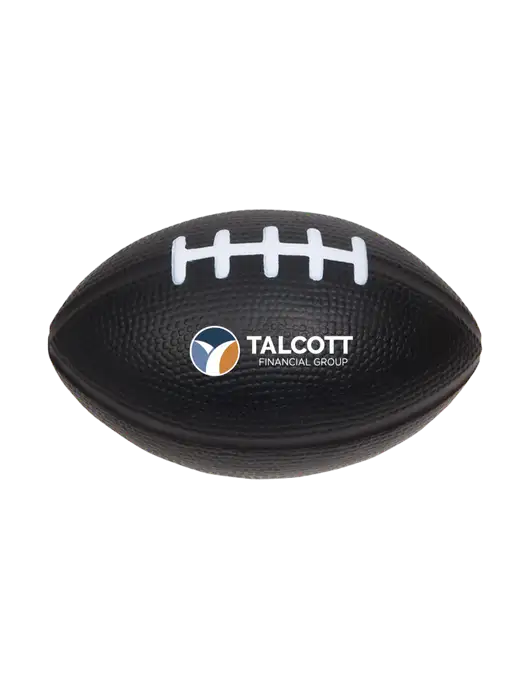Black Stress Reliever Football w/Talcott Logo