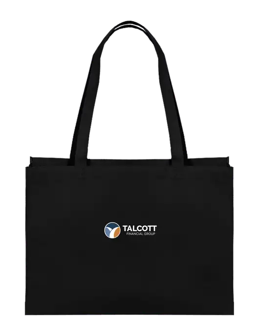 Eco Reusable Black Tote w/Talcott Logo