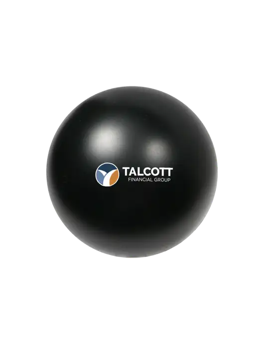 Black Stress Reliever Ball w/Talcott Logo