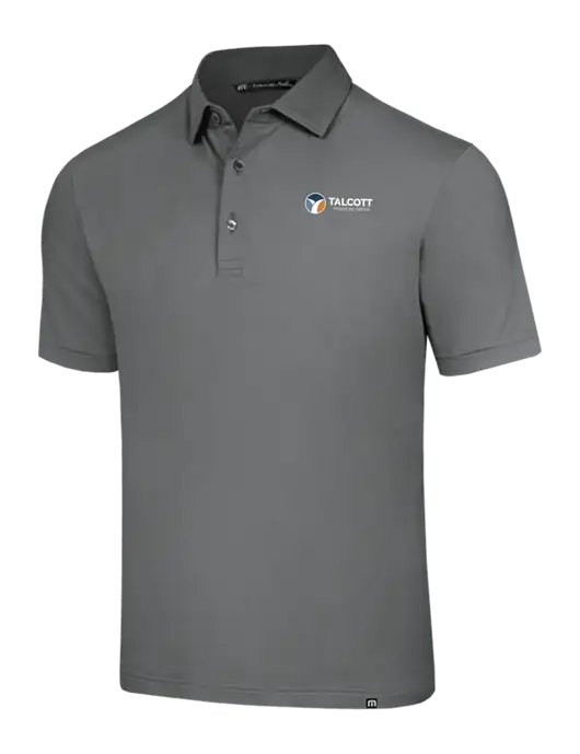 TravisMathew Grey Glenview Solid Polo w/Talcott Logo