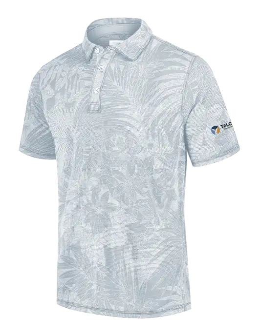 Tommy Bahama Light Grey Santiago Paradise Polo w/Talcott Logo