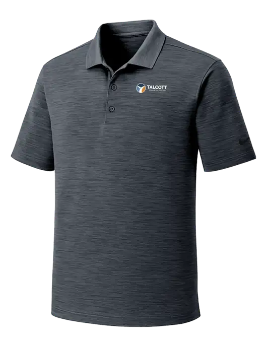 Nike Dri-FIT Dark Grey Striated Polo w/Talcott Logo