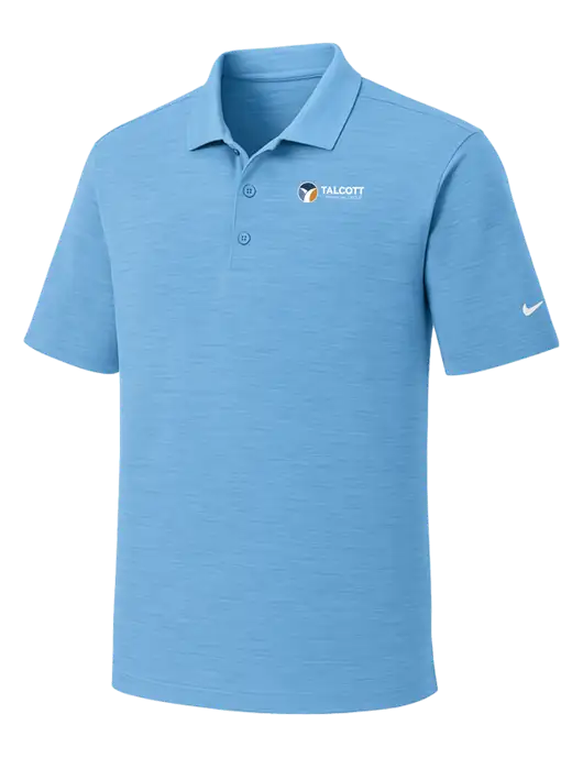 Nike Dri-FIT Light Blue Striated Polo w/Talcott Logo