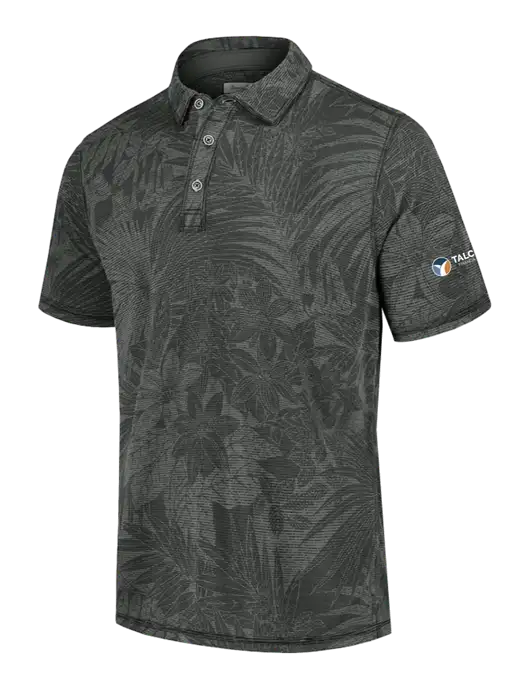 Tommy Bahama Dark Grey Santiago Paradise Polo w/Talcott Logo
