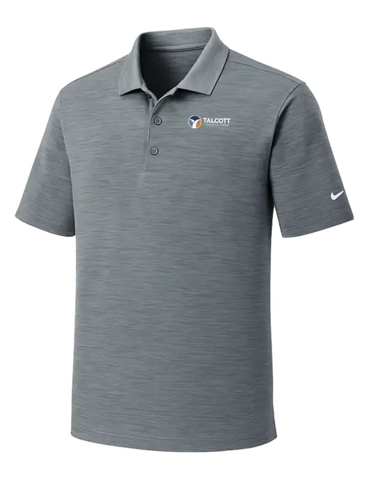 Nike Dri-FIT Medium Grey Striated Polo w/Talcott Logo