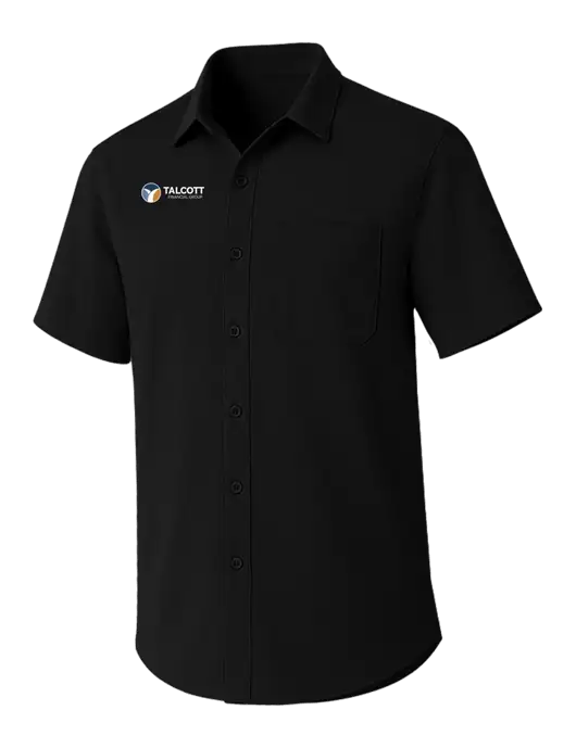 Black Short Sleeve UV Dockside Shirt w/Talcott Logo
