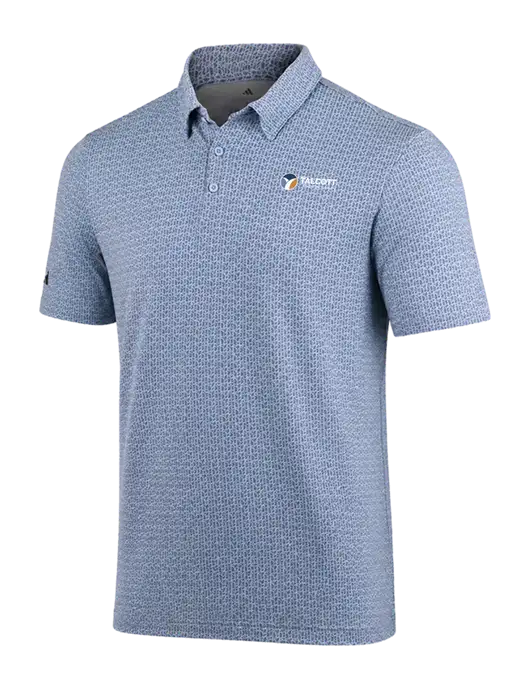 Adidas Light Blue Printed Blend Polo w/Talcott Logo