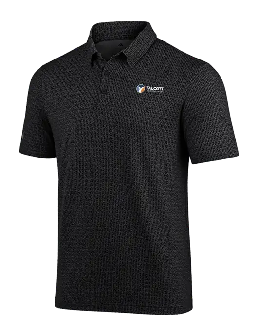 Adidas Black Printed Blend Polo w/Talcott Logo