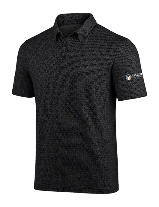 Adidas Black Printed Blend Polo w/Talcott Logo