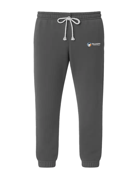 Comfort Colors Garment-Dyed Dark Grey Lightweight Fleece Sweatpants w/Talcott Logo