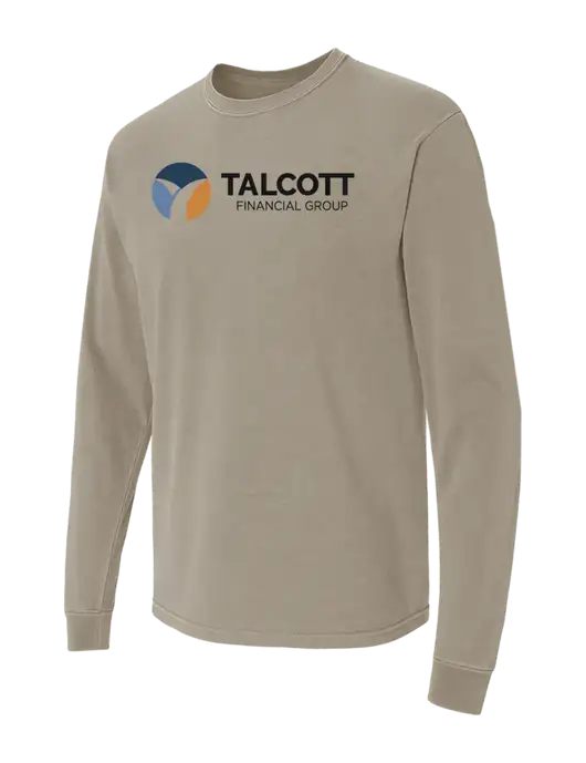Comfort Colors Garment-Dyed Light Taupe Heavyweight Long Sleeve T-Shirt w/Talcott Logo