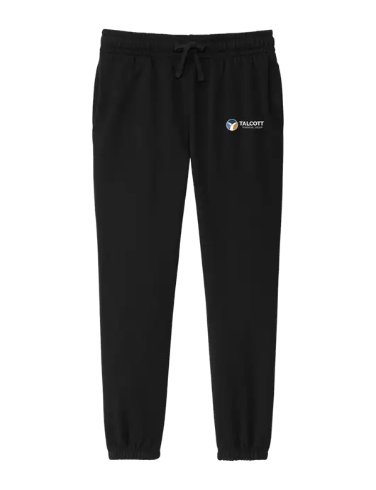District Womens Black Fleece Sweatpants w/Talcott Logo