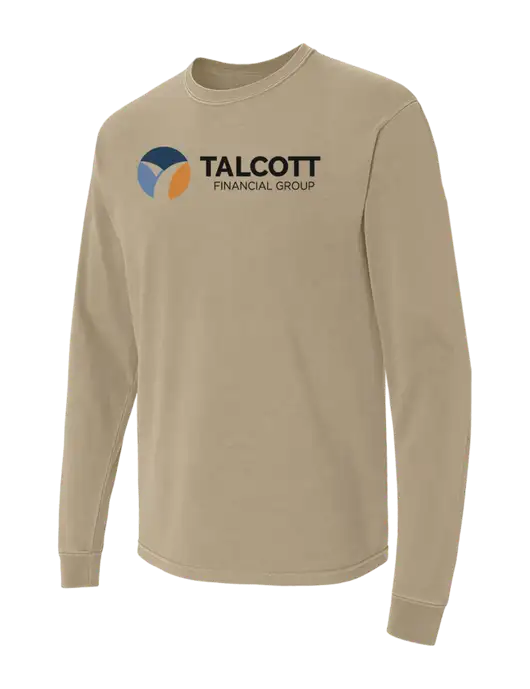 Comfort Colors Garment-Dyed Tan Heavyweight Long Sleeve T-Shirt w/Talcott Logo