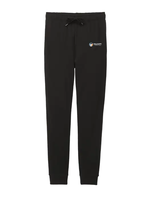 District Womens Black Mid-Rise Fleece Jogger w/Talcott Logo