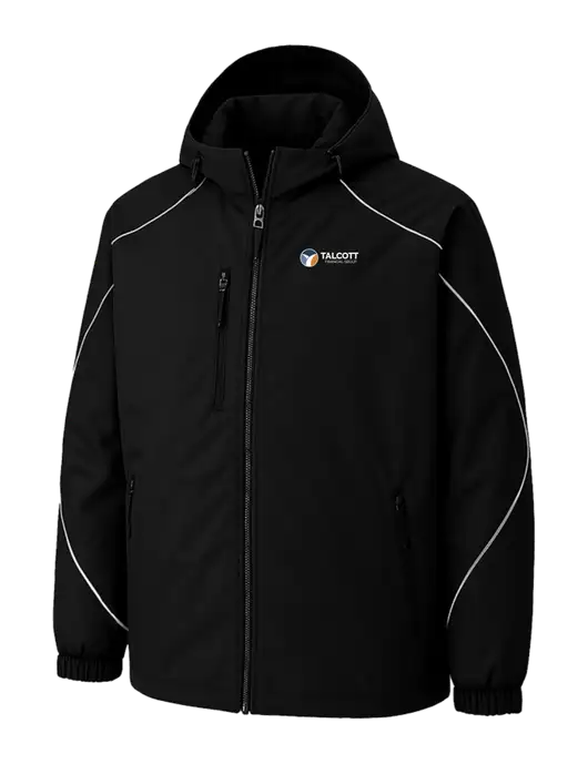 Angle 3-In-1 Black Jacket with Bonded Fleece Liner w/Talcott Logo, Talcott Logo