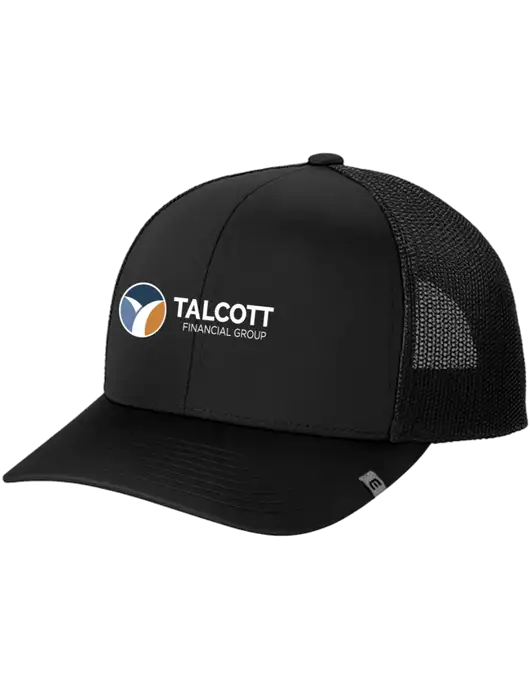 TravisMathew Black Cruz Trucker Cap w/Talcott Logo