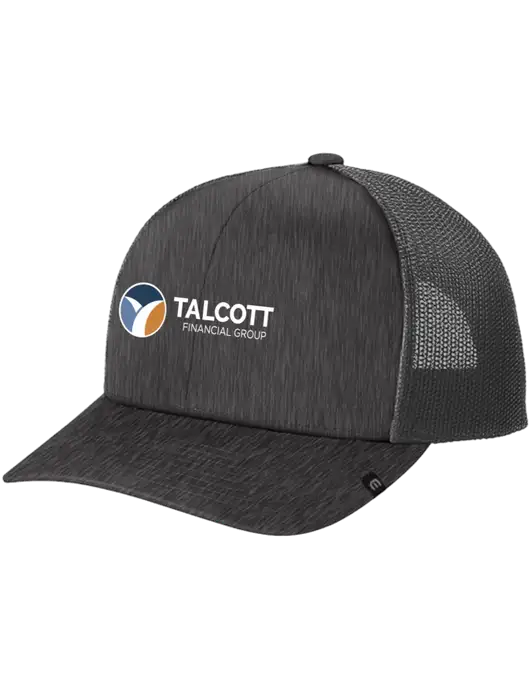 TravisMathew Very Dark Grey Heather Cruz Trucker Cap w/Talcott Logo