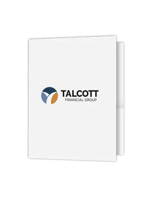 White Presentation Folder with Dual Pockets w/Talcott Logo
