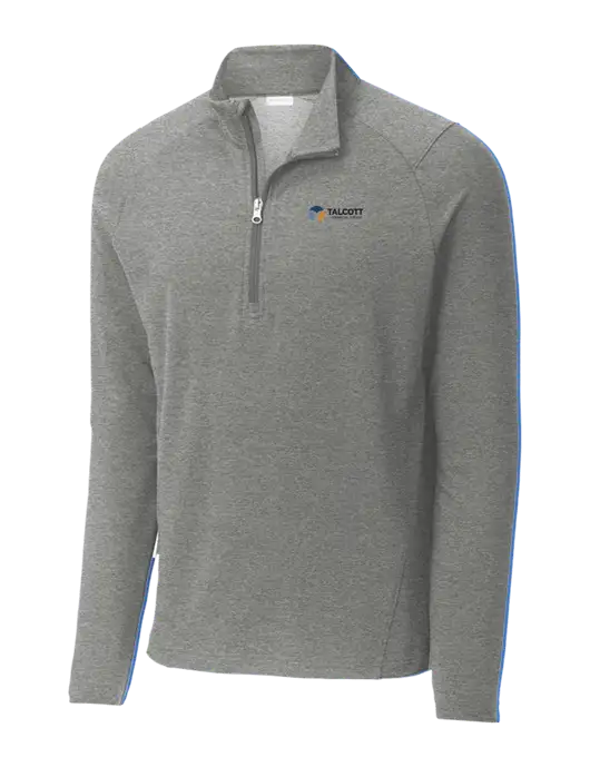 Sport-Wick Flex Fleece Light Grey Heather 1/4-Zip w/Talcott Logo