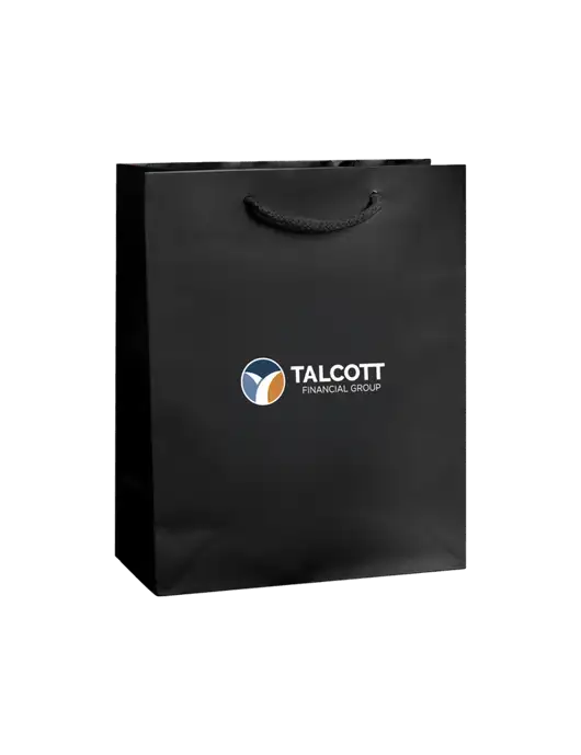 Black Gift Bag Gloss 8x10 w/Talcott Logo