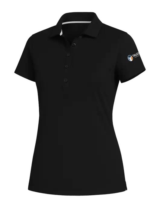 Fairway & Greene Womens Black Claire Tech Polo w/Talcott Logo