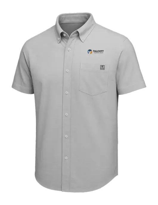 HUK Light Grey Kona Solid Shirt w/Talcott Logo