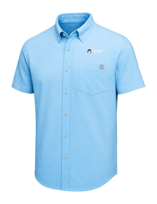 HUK Light Blue Kona Solid Shirt w/Talcott Logo