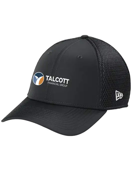 New Era 39THIRTY Performance Stretch Charcoal Grey Mesh Cap w/Talcott Logo