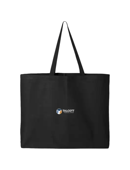 Sturdy Canvas Black Tote w/Talcott Logo