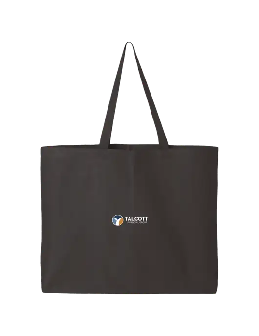 Sturdy Canvas Charcoal Tote w/Talcott Logo