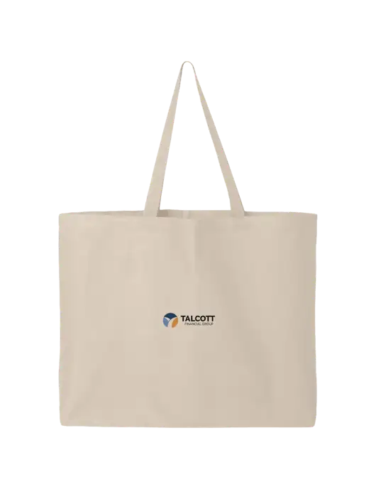Sturdy Canvas Tan Tote w/Talcott Logo