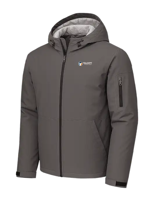 Waterproof Insulated Dark Grey Jacket w/Talcott Logo