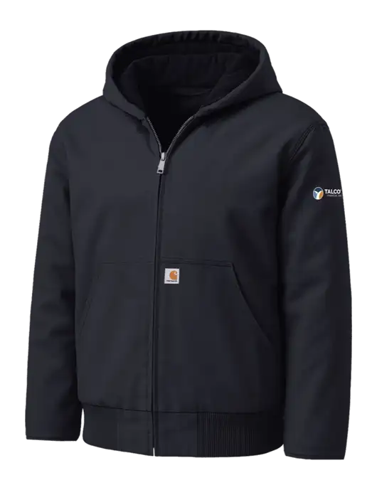 Carhartt Washed Duck Active Black Jacket w/Talcott Logo