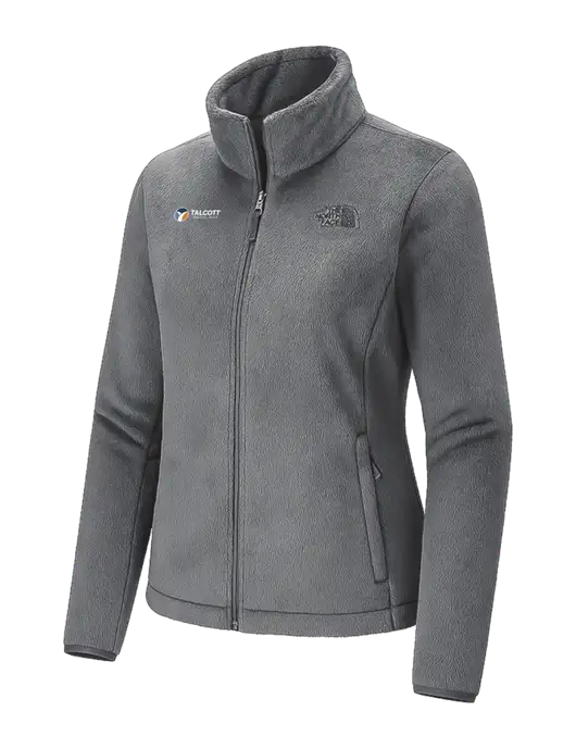 The North Face Womens Dark Medium Grey Osito Fleece Jacket
 w/Talcott Logo